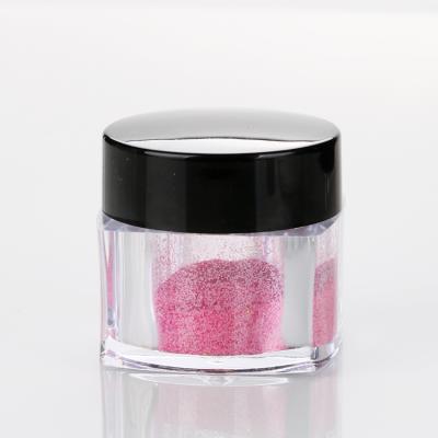 China 20g Nail Glitter Square Cosmetic Clear Plastic Powder Container Eyeshadow Jars for sale