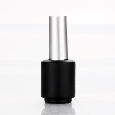 China Wholesale Black 5ml Cosmetic Glass Nail Art Gel Polish Bottle Custom Logo Jar With Brush for sale