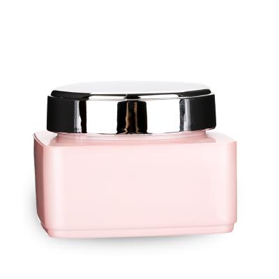 China 15g 30g 50g Cosmetic Custom Glass Facial Cream Jar Pink White Custom Lotion Container For Nail for sale