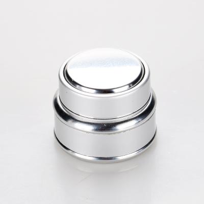 China 5g 15g 30g 50g nail cream cosmetic empty aluminum silver design jar cosmetic packaging bottle for sale