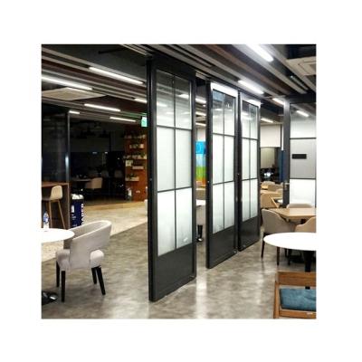 China Modern Acoustic Movable Glass Wall With Smart Glass  Application For Library and Office for sale