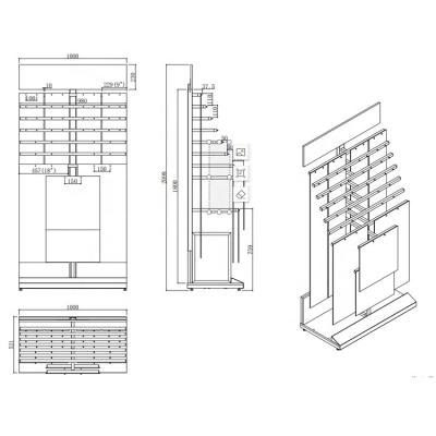 China Retail store display ceramic tile veneer stands wooden racks retail store display stand which can be customized. for sale