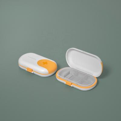 China Plastic Storage Box Pill Box Divider Cutter Medicine Storage Compartment Box With Pill Cutter for sale