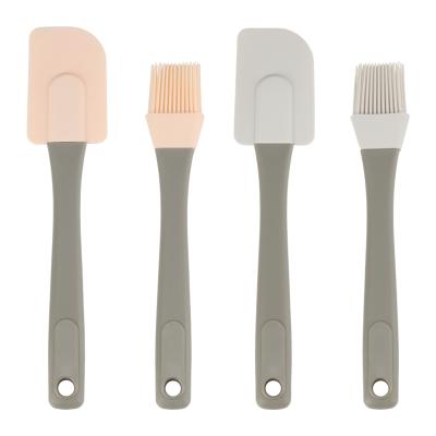 China Viable Premium New Design Tool Kit Silicone Brush Non-Stick Silicone Baking Spatula With PP Handle for sale