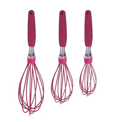 China New Design Viable Kitchenware Instruments Silicone Egg Beater Stainless Steel Egg Beater for sale