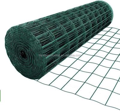 China High Tensile PVC Coated Welded Wire Mesh Fencing Green 1/2 x 1/2 Mesh Hole for sale