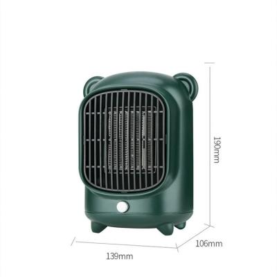 China Wholesale Outdoor Electric Fast Portable Desk Fan Heater For Bedroom Office Space Heater Fan 500w PTC Heater for sale