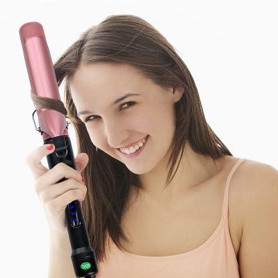 China Wholesale Optional Fast Heating Light Instant Hold Heat Up Curve Soft 360 Degree Rotating Small Curling Iron For Salon for sale