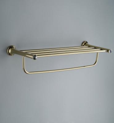 China Factory Wholesale Gold Hardware Accessories Golden Bathroom Zinc Alloy Towel Racks for sale