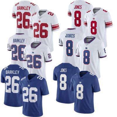 China Anti-Bacterial Saquon Barkley American Football Jerseys 8 Daniel Jones Stitched USA Football Color Rush Vapor Limited Jersey Wholesale for sale