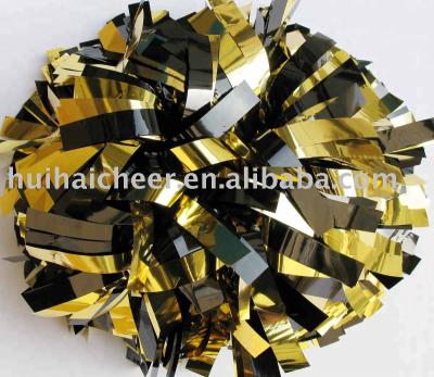 China Metallic silver PET mix purple pom poms for cheerleading for sale