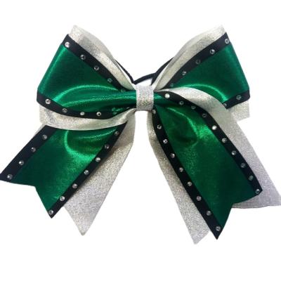 China Batterfly 2020 new big hair bow style ribbon cheerleading cheers sparkle hair bows for sale