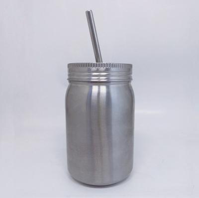 China THERE IS NO MARS EXPO FREE PREVIEW Stainless Steel Vacuum Insulated Mason Jar With STWADD Metal Lid And Straw for sale