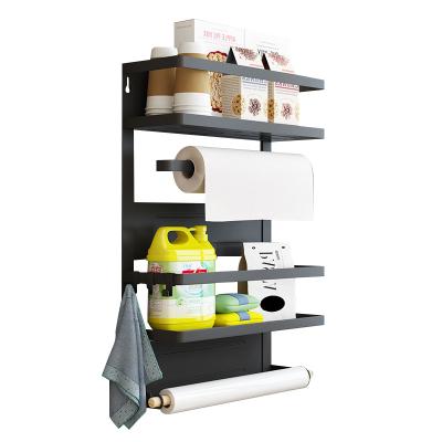 China Best Viable Selling Good Quality Magnet Suction Kitchen Rack Fridge Storage Rack Fridge Side Storage Shelf for sale