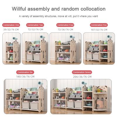 China Multi-Layer Shelves Viable Kindergarten Baby Racks Storage Children's Toy Cabinet Storage Finished Large Capacity Household for sale