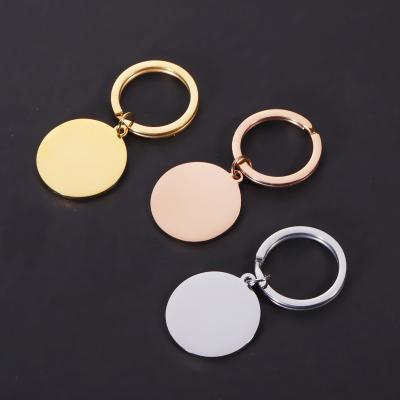 China Faux Fur Ball Pompom Chains Sublimation Stainless Steel Mute Key Chain Custom Name Logo Letters Diy Round Car Pendant Key Chain Holder for sale