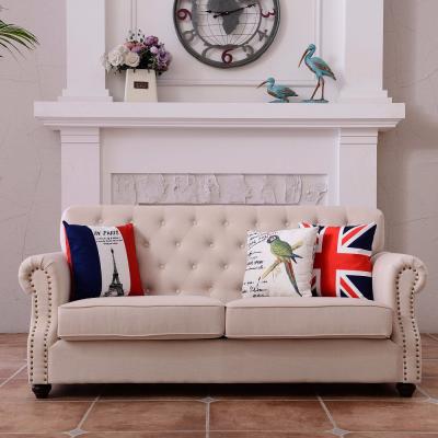 China Classic American Chesterfield SOFA country style fabric 3 seater sofa set [Musi] for sale