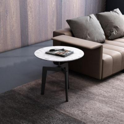 China Modern luxury coffee table table set with black steel coffee table end legs round table with marble tops for sale