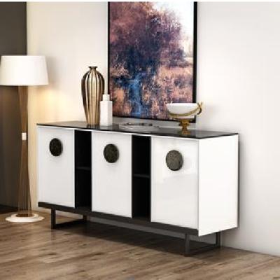 China New Design Coffee Table Modern Luxury Decorative Side Table Cabinet Legs Black Gold Table With Drawer for sale