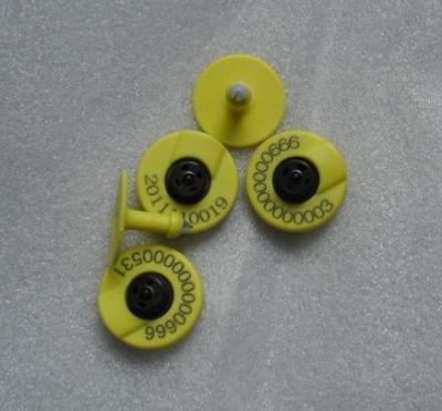 China Animal RFID Electronic Ear Tag with EM4305 for sale