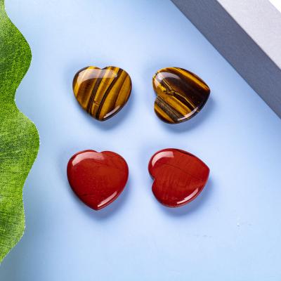 China China High Quality Tiger's Eye and Jasper Gemstone Crystal Chakra Love Red Heart Stone Healing Stone for Therapy and Yoga for sale