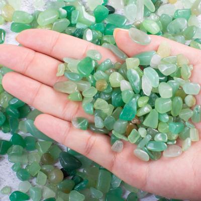 China China Wholesale Green Aventurine Tumbled Chips Gravels Crushed Stone For Garden Decoration Ornament Balancing Therapy Spiritual for sale