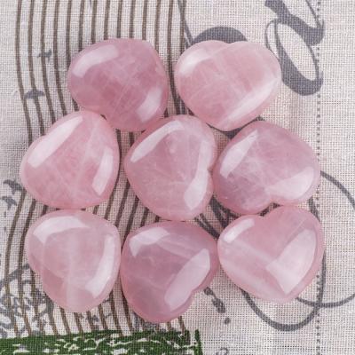 China China Rose Quartz Heart Stone Amazing Natural Healing Crystal Gemstone Chakra Rocks Love for Jewelry Making Home Decoration for sale