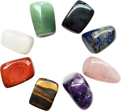 China China Customize Amazon Hot Sale Chakra Stones Healing Crystals Set Of 8 Tumbled And Polished Stones For Therapy Meditation for sale