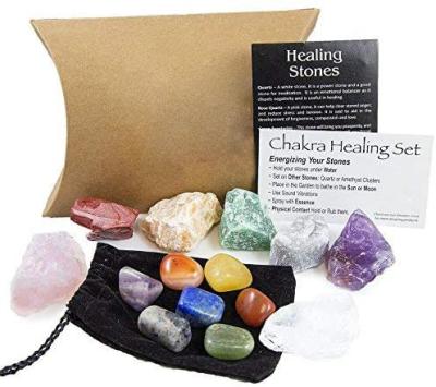 China China Customize Hot Sale Energy Infused Natural Raw Healing Crystals And Tumbled Stones Chakra Stones Kit For Crystal Healing for sale