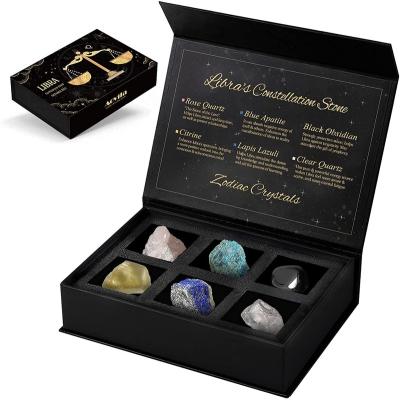 China China Customize Libra Zodiac Crystal Stone Gift Set Pack with Natural Constellation Healing Crystals for Family and Friend for sale