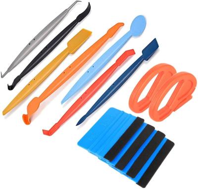 China Vinyl Wrapping & Wallpaper decoration & sticker vehicle vinyl application tool kit includes 7pcs stick + 4pcs black felt micro magnetic squeegee + 2pcs cutter for sale