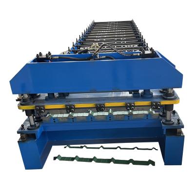 China Building Material Stores Roofing Glazed Tile Roll Forming Panel Machine Steel Sheet Making Machine for sale