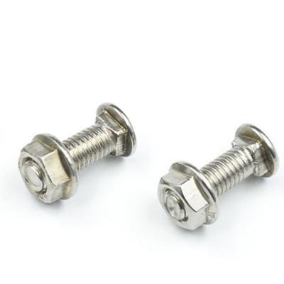 China Stainless Steel Mushroom Around Neck DIN603 Stainless Steel Head Square Carriage Bolt With Nut For Bridge for sale