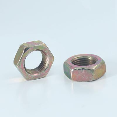 China General Industry ASTM 18.2.2 Hex Nut Hex Head Nut Carbon Steel Yellow Galvanized Galvanized for sale