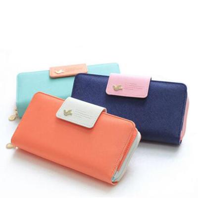 China Fashion YTF-P-QB012 Long PU Ladies Wallet Leather Wholesale Anti-theft for sale