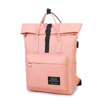 China With USB TUOSLAND Fashion Large Capacity USB Computer Backpack Canvas Backpack Waterproof Custom Pink Diaper Bag Nylon Compartments for sale