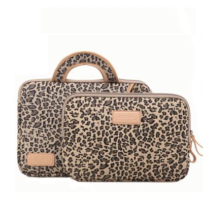 China Laptop Bag Sleeve YTF-P-DNB036 Tablet Leopard Neoprene Laptop Bag Sleeve Case for sale