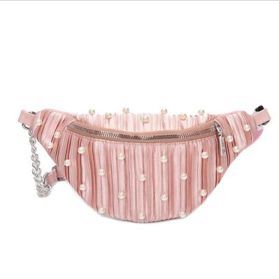 China TUOSLAND 2020 Method Multi-use Custom Fashion Pearl Fanny Bag Waist Bag Women Fanny Pack Chest Belt Bag for sale