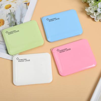 China 2020 Materials Recycled Plastic Mask Case Storage Case Dust Proof Portable Storage Box For Mask for sale