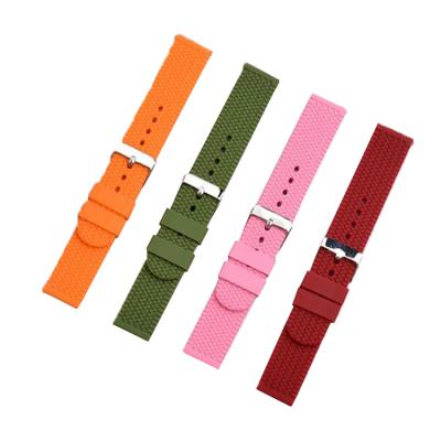 China Popule Design Soft And Non-sticky Watch Strap Band Silicon Th Waterproof 18Mm Universal Watchhand for sale