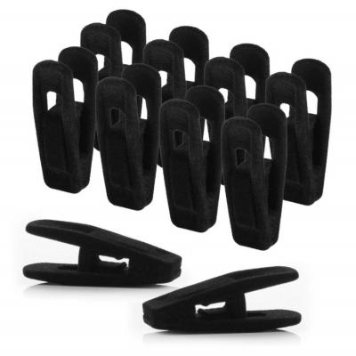 China Hot-Selling Minimalist Amazon Velvet Clips 10 Pack Strong Pinch Handle Clips For Hanger for sale