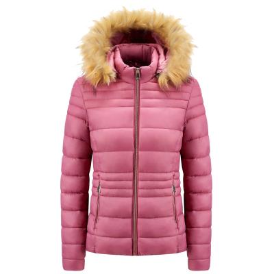 China QUICK DRY Product Ready Loose Ladies Casual Warm Puffer Jacket With Fur Hood Winter New European Style Women's Detachable Jacket for sale