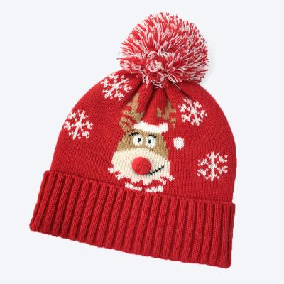 China breathable & Fashion Waterproof Wholesale Christmas Hat Unisex Winter Knitted Crochet Beanie Santa Hat For Women Men for sale