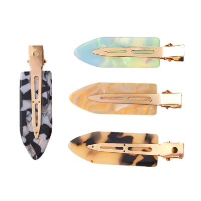 China C-0646 New Fashion Style Acetate Flat Hair Pin Single Broken Hair Clip Gradient Color Popular Seamless Temperament Side Clip for sale