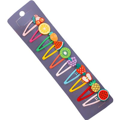 China New 10 piece fashion small child BB clip fruit quicksand cute Korean version set hairpin for sale