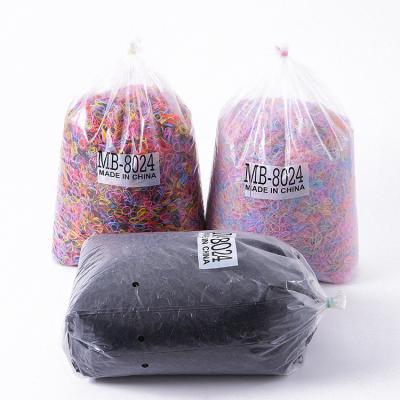 China 60000pcs/1KG Headdress Hair Ring Elastic Band Bag Elastic Band Color Children Fashion Large Small Kindergarten Disposable Hair for sale