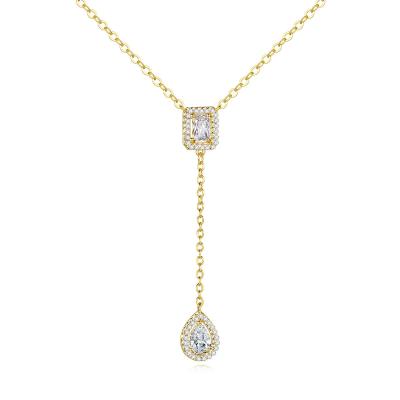 China Hot Sale FASHIONABLE CZ Diamond Pendant Necklace 18K Gold Plated Necklace Jewelry For Gifts Party N0531 for sale