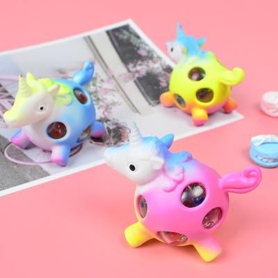 China New Color Grape Pearl Grape Ball TPR Plastic Duct Ball Weird New Dinosaur Grape Squeeze Ball Stress Reliever Toy for sale