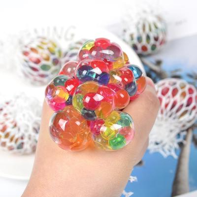 China Mesh Ball Squeeze Grape Squeeze Relief Colorful Anti-stress Rubber Kids Funny Stuffy Jokes Prank Jokes For Adults Gifts for sale