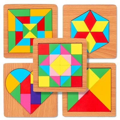 China DIY PLAY Amazon Success 2021 Kids Toys Educational Building Blocks For Children Wooden Jigsaw Puzzle For 4-6 Years Old for sale